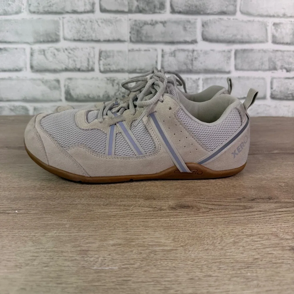Xero Prio Suede Sneakers Barefoot Minimalist Gray Womens 11